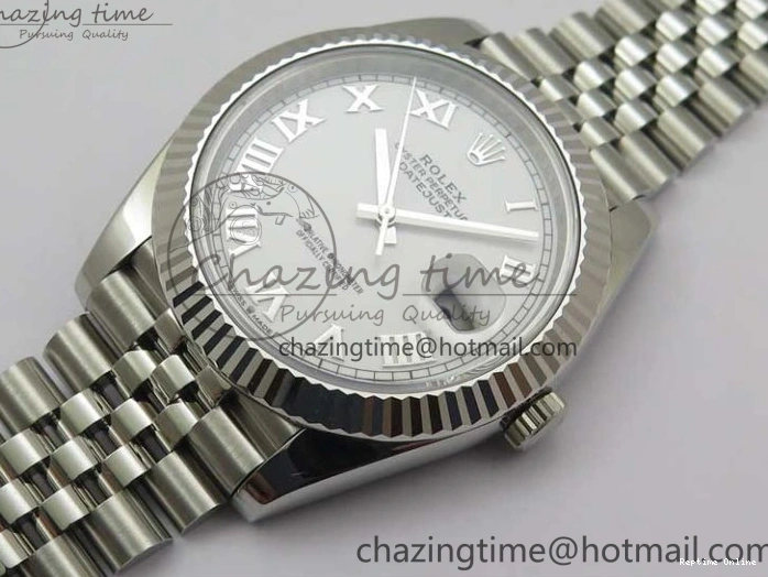 0506 New DateJust 41 126334 ARF 1:1 Best Edition 904L Steel White Roman Dial on Jubilee Bracelet A Bold 2551